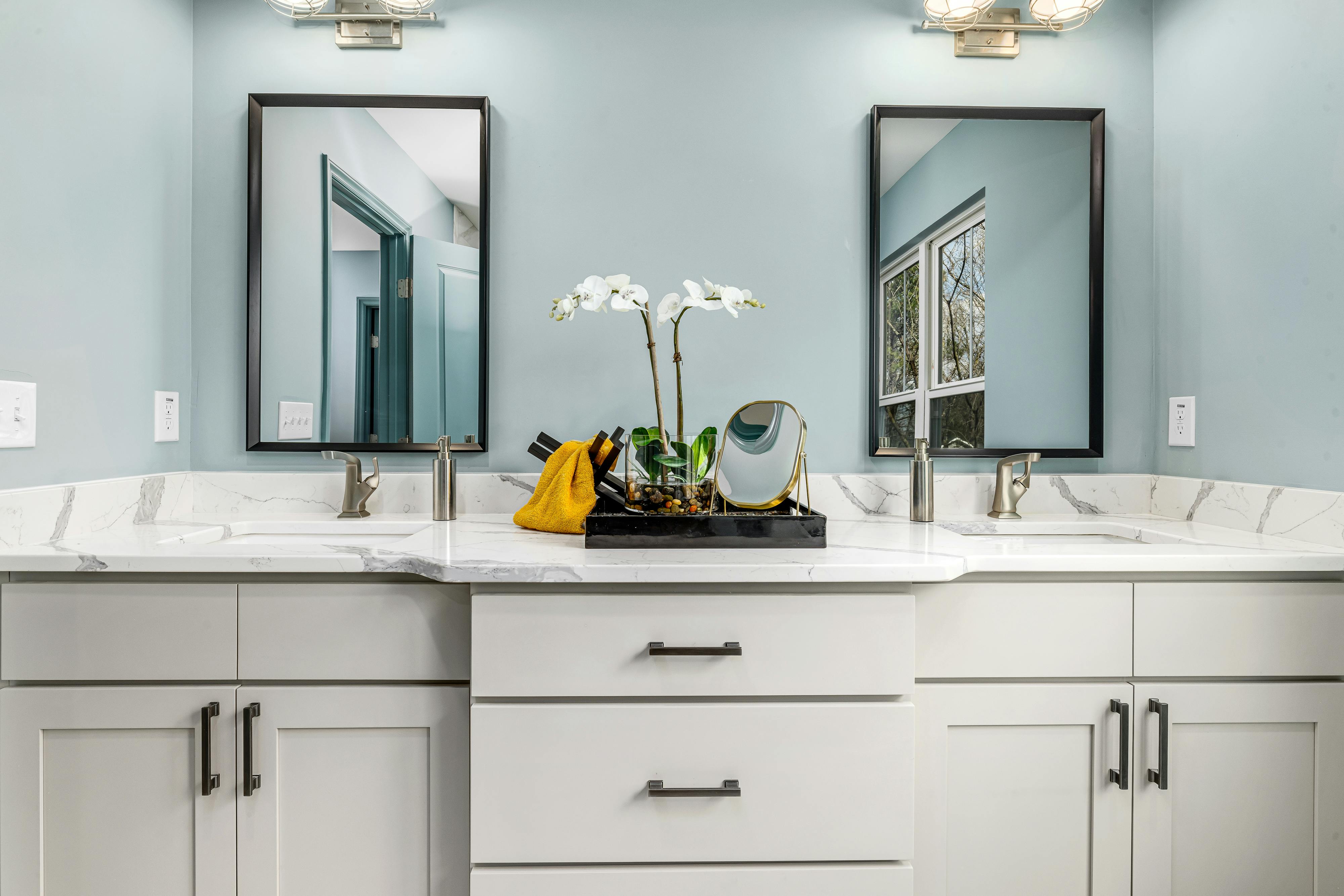 Cluttered bathroom